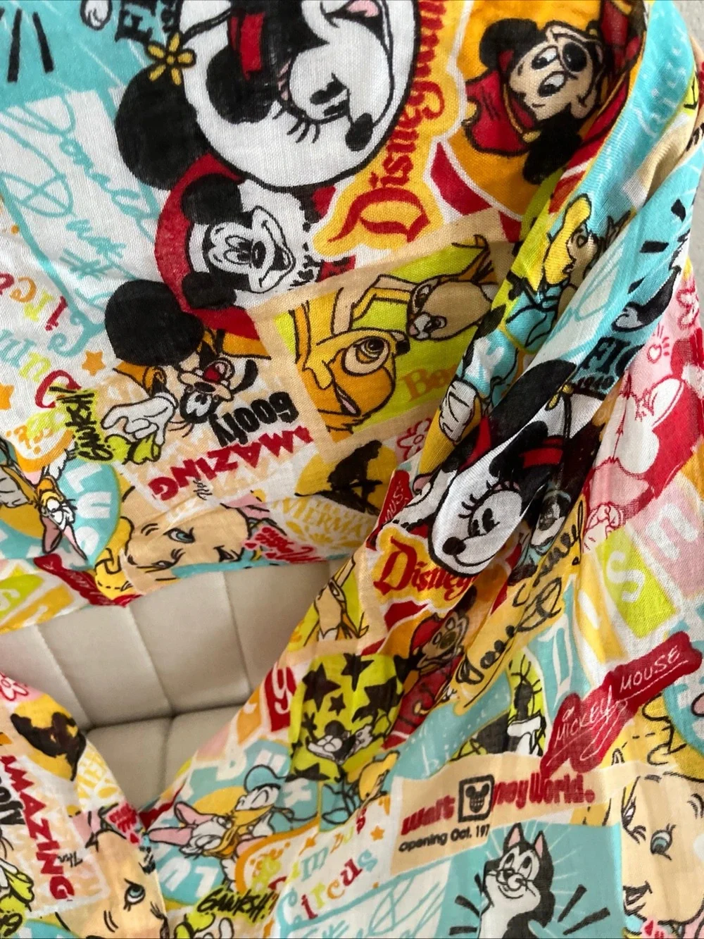 Disney Multicolor Mickey & Friends Scarf Wrap